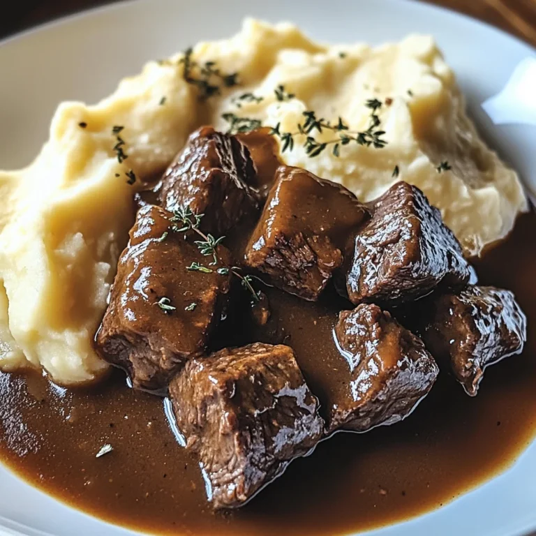 Bœuf Braisé en Sauce avec Purée Maison