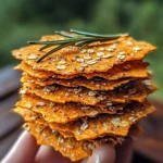 Crackers de patate douce, romarin et avoine
