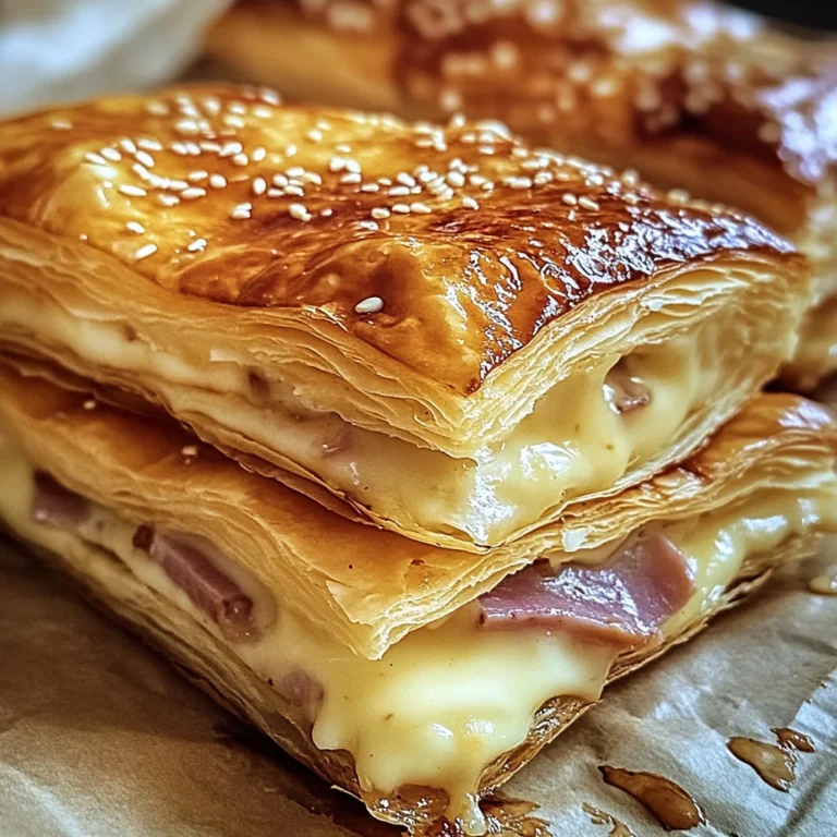Feuilletés Croustillants au jambon de poulet et Fromage