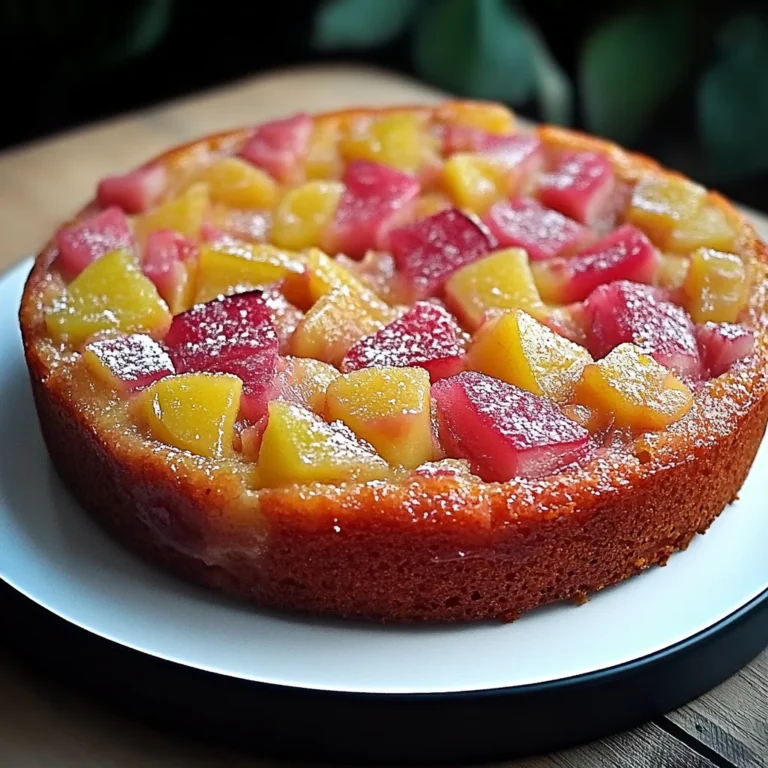 Gâteau à la rhubarbe