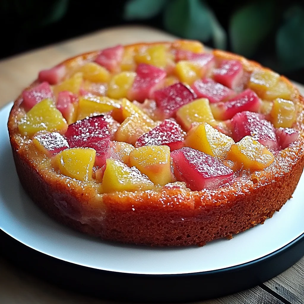 Gâteau à la rhubarbe