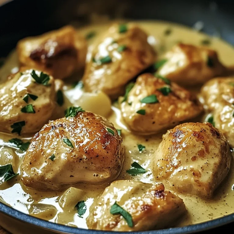 Poulet crémeux à la moutarde et au vinaigre de cidre blanc