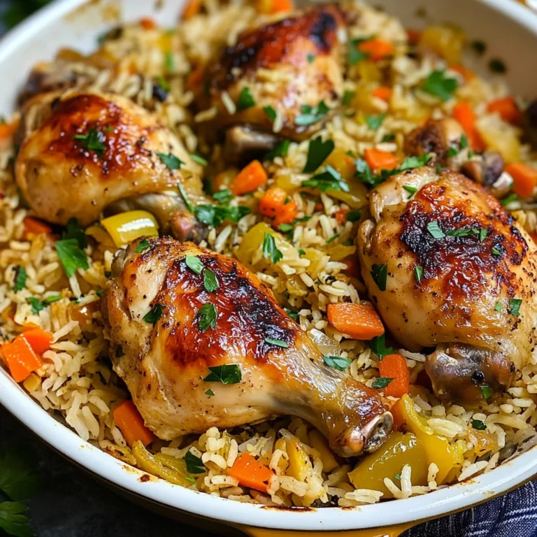 Riz au four poulet légumes