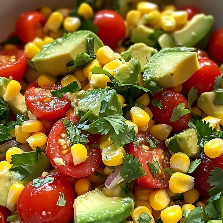 Salade de maïs et avocat