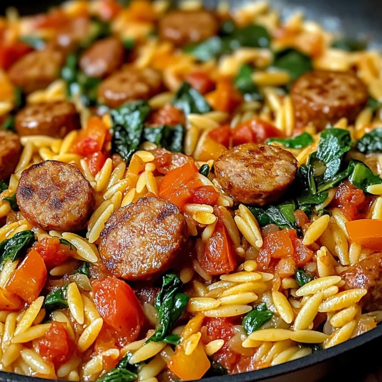 Poêlée Saucisse et Orzo