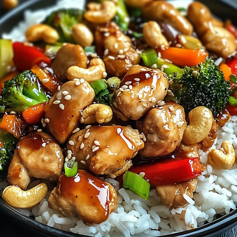 Poulet aux noix de cajou savoureux