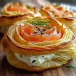 Roulés feuilletés saumon fromage