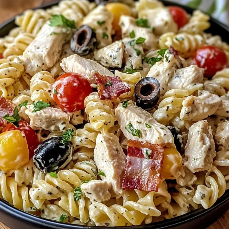 Salade de poulet et pâtes