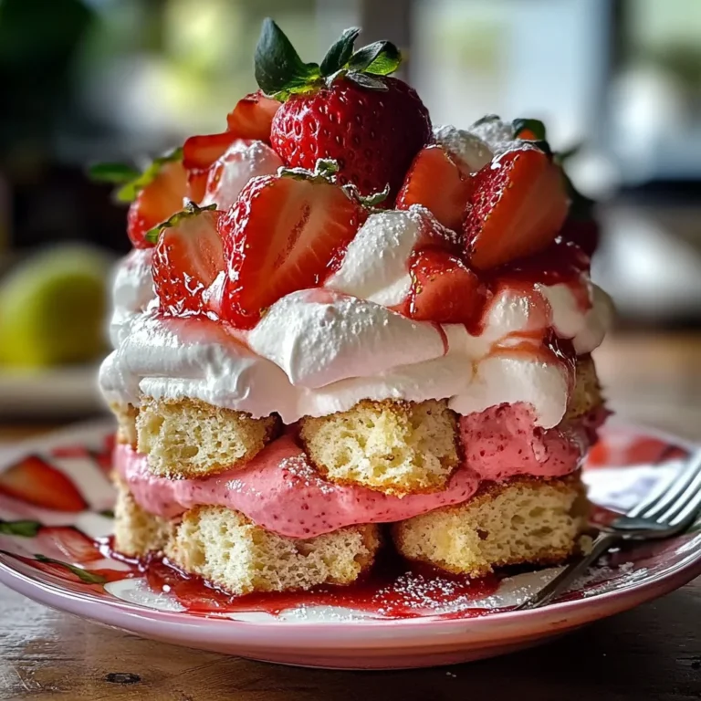 Dessert italien aux fraises fraîches